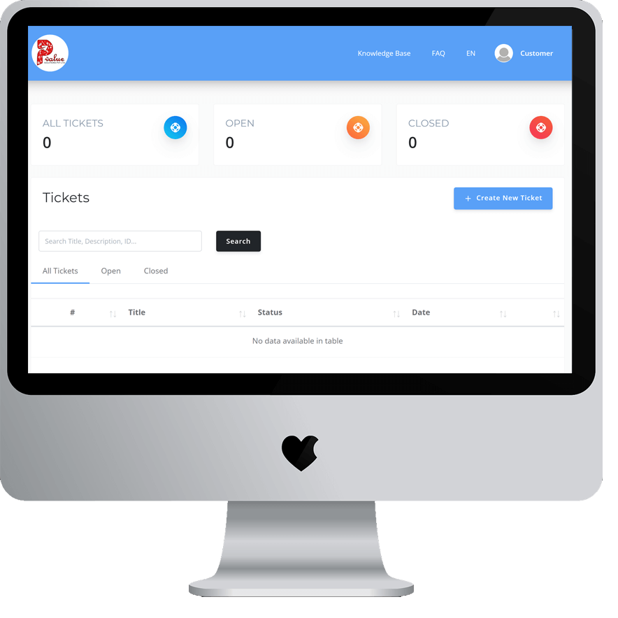 PValue Support Ticketing System